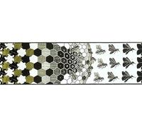 QSDTGHUIKP M.C. Escher《Metamorphosis II》Póster Surrealismo Pintura en lienzo Pop Paisaje Arte mural de M.C. Escher Grabados para Decoración de Oficina 140x40cm Sin marco