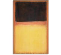 QSDTGHUIKP Marrón y amarillo de Mark Rothko Póster Arte abstracto mural Imagen a color Grabados de Mark Rothko Pintura estética para decoración de dormitorio 40x60cm Sin marco