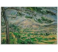 QSDTGHUIKP Mont Sainte-Victoire de Paul Cézanne Póster y grabados Arte mural vintage Cuadro de Paul Cézanne Pintura en lienzo para decoración de dormitorio 40x60cm sin marco