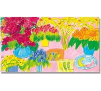 QSDTGHUIKP Naturaleza muerta de Walasse Ting Póster Arte abstracto en la pared Pintura de lienzo Walasse Ting Impresiones estéticas para la decoración de la oficina en casa 50x150cm sin marco