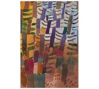 QSDTGHUIKP Paul Klee《Pine Forest》Póster Grabados abstractos Surrealistas en lienzo Pintura mural de Paul Klee Pintura para salón Decoración de pared 16x24inx1 Sin marco