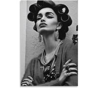 QSDTGHUIKP Peinado de moda Cabello rizado Arte Pared Vintage Peluquería Salón de Belleza Póster e Impresiones Barbershop Lienzo Pintura para Decoración de Imagen de Salón 60x80cm Sin Marco