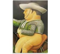 QSDTGHUIKP Pieza Póster Realmente Raro de Fernando Botero Arte de Pared Fernando Botero Pintura en Lienzo Impresiones Estéticas para Decoración del Hogar Cuadro 40x50cm Sin Enmarcar