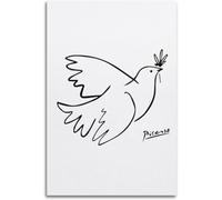 QSDTGHUIKP Pintura De Pablo Picasso《Boceto De La Paloma》Póster Impresiones En Lienzo De Pablo Picasso Arte De Pared De Línea Abstracta Para Decoración De Pared De Oficina En Casa 40x65cm Sin Marco