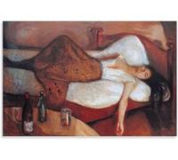 QSDTGHUIKP Póster abstracto de Edvard Munch The Day After Canvas Wall Art Edvard Munch Lienzos de pintura vintage para decoración de cuadros de hogar 40x65cm sin marco