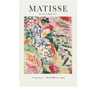 QSDTGHUIKP Póster de La Japonaise de Henri Matisse Arte mural minimalista Grabados de Henri Matisse Pintura vintage de lienzo para oficina 40x65cm Sin marco