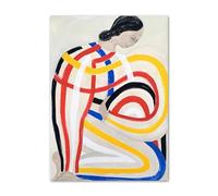 QSDTGHUIKP Póster de pijama a rayas de Sofia Lind Arte mural de lienzo de Sofia Lind Grabados de pijamas a rayas y pintura para decoración del hogar 40x55cm Sin marco