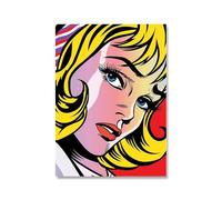 QSDTGHUIKP Póster de Roy Lichtenstein de Pop Art Yellow Hair Girl Wall Art Roy Lichtenstein Impresiones y Pintura para Decoración de Cuadros en Lienzo para el Hogar 40x55cmx1 Sin Enmarcar