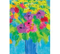 QSDTGHUIKP Ramo de naturaleza muerta de Walasse Ting Póster Grabados a color Arte abstracto mural Cuadro Walasse Ting Cuadro de lienzo para decoración de oficina 40x55cmx1 sin enmarcar