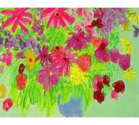 QSDTGHUIKP Ramo de naturaleza muerta de Walasse Ting Póster Grabados a color Cuadro abstracto de pared Cuadro de lienzo de Walasse Ting para decoración de oficina 40x55cm Sin enmarcar