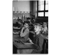 QSDTGHUIKP Robert Doisneau Poster Boys Arte mural en blanco y negro Fotografía Fotografía Pintura de lienzo de Robert Doisneau para decoración del hogar 40x60cm Sin marco