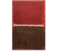 QSDTGHUIKP Rojo, blanco y marrón de Mark Rothko Póster Arte abstracto en la pared Imagen a color Grabados de Mark Rothko Pintura estética para decoración del hogar 40x60cmx1 Sin marco