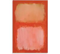 QSDTGHUIKP Rosa y naranja de Mark Rothko Póster Arte abstracto en la pared Imagen a color Grabados de Mark Rothko Pintura estética para decoración de dormitorio 40x60cm Sin marco