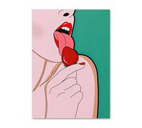 QSDTGHUIKP Roy Lichtenstein Pop Girl Poster Roy Lichtenstein Fresa Arte de pared en lienzo Roy Lichtenstein Impresiones y pintura para decoración del hogar 40x55cm Sin marco