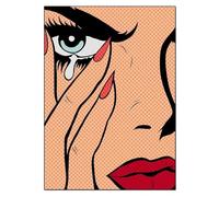 QSDTGHUIKP Roy Lichtenstein Pop Girl Poster Roy Lichtenstein Labios rojos Lienzo Arte de pared Roy Lichtenstein Impresiones y pintura para decoración del hogar 40x55cm Sin marco