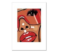 QSDTGHUIKP Roy Lichtenstein Pop Girl Poster Roy Lichtenstein Labios rojos Lienzo Arte de pared Roy Lichtenstein Impresiones y pintura para decoración del hogar 40x55cm Sin marco