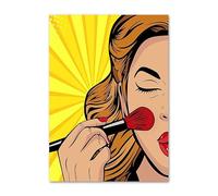 QSDTGHUIKP Roy Lichtenstein Pop Girl Poster Roy Lichtenstein Lápiz labial rojo Lienzo Arte de pared Roy Lichtenstein Impresiones y pintura para decoración del hogar 40x55cm Sin marco