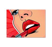 QSDTGHUIKP Roy Lichtenstein Pop Girl Poster Roy Lichtenstein Lápiz labial rojo Lienzo Arte de pared Roy Lichtenstein Impresiones y pintura para decoración del hogar 40x55cm Sin marco