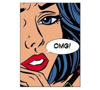 QSDTGHUIKP Roy Lichtenstein Pop Girl Poster Roy Lichtenstein Moda Lienzo Arte de pared Roy Lichtenstein Impresiones y pintura para decoración del hogar 40x55cm Sin marco
