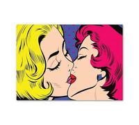QSDTGHUIKP Roy Lichtenstein Pop Girl Poster Roy Lichtenstein Pareja besándose Arte de pared en lienzo Roy Lichtenstein Impresiones y pintura para decoración del hogar 40x55cm Sin marco