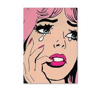 QSDTGHUIKP Roy Lichtenstein Pop Pink Hair Girl Poster Roy Lichtenstein Lienzo Arte de pared Roy Lichtenstein Impresiones y pintura para decoración del hogar 40x55cm Sin marco