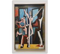 QSDTGHUIKP Tres bailarines de Pablo Picasso Pintura vintage en lienzo Arte abstracto en la pared Cuadro vintage Grabados de Pablo Picasso para decoración de dormitorio 50x80cm Sin marco