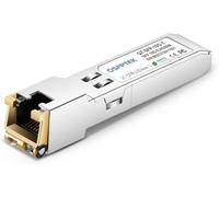QSFPTEK 10GBASE-T SFP+ RJ45 Transceptor hasta 80 m, 10G SFP+ a RJ45 Copper Mini-GBIC Módulo para Cisco SFP-10G-T-S, Ubiquiti UF-RJ45-10G, D-Link, Supermicro