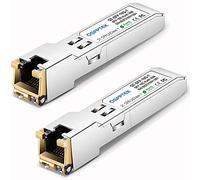QSFPTEK 2Pack 10GBASE-T SFP+ Copper RJ45 Módulo Transceptor, hasta 30m Cat6a/Cat7 Cable Fibra 10G para Cisco SFP-10G-T-S, Ubiquiti UF-RJ45-10G, Netgear, D-Link, Mikrotik, Supermicro, TP-Link, Linksys