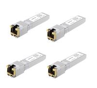 QSFPTEK 4Pack Nuevo 10GBASE-T SFP+ RJ45 Transceptor up to 30m, 10G SFP+ a RJ45 Módulo Copper Mini-GBIC Chip Realtek para Cisco SFP-10G-T-S, Ubiquiti UF-RJ45-10G, D-Link, Supermicro Otros interruptore