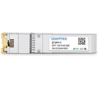 QSFPTEK Newest 10GBASE-T SFP+ RJ45 Transceptor hasta 30 m, 10G SFP+ to RJ45 Copper Mini-GBIC Módulo para Intel E10GSFPT (Cat6a/7)