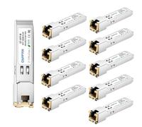 QSFPTEK Transceptor SFP de cobre Gigabit 1000BASE-T, 1000 m, SFP a RJ45 Mini Gbic 1G SFP-T para Cisco GLC-T/SFP-GE-T, Ubiquiti UF-RJ45-1G, D-Link, Supermicro y otros interruptores abiertos