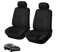QSJKLC Fundas Asientos Coche para Dacia Sandero Stepway III, Juego de Protector Asiento Coche, Cubiertas de Asiento Delanteros Traseros, Poliéster,2 Seats-Black