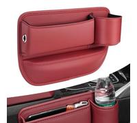 QSJKLC Organizador Coche Asiento para Fit Ford Transit Custom, Bolsa de Almacenamiento para Huecos de Asiento de Coche, PU Caja para Auto Consola,A-Red