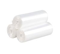 Qskely Bolsas de basura pequeñas de 5 litros, bolsas de basura transparentes para baño, dormitorio, oficina, 75 unidades