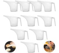 QSLKI 10 PZ Jarra Medidora Plastico Transparente, Vaso Medidor de 500ml, Resistencia a Altas Temperaturas, Báscula Precisa, Fácil de Medir, Vaso Medidor Batidora, Cocina para Alimentos, Hornear