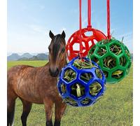 QSLKI 3PCS Caballos Alimentan Juguetes De Polo con Alimentadores, Juguetes De Alimentación Lenta con Suspensión De Cuerda, Caballos, Cabras, Ovejas Juguetes De Hierba De Bola, Descompresión