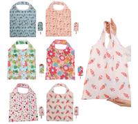 QSLKI 6 Piezas Bolsa De La Compra Plegable Grandes, Reutilizables, Resistentes Al Agua, Ecológicas, Con Asas De Tela, Bolsas De La Compra Portátiles Para La Compra Diaria De Alimentos