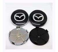 QSLLLY 4 Piezas Coche Tapas Centrales para Mazda 60mm, Tapabujes Rueda Centro Tapa Llantas Polvo Herrumbre Impermeable Neumáticos Llantas,B