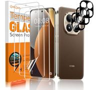 QsmQam 3 Piezas Protector de Pantalla para Xiaomi Redmi Note 15 Pro+/15 Pro Plus 5G y 3 Piezas Protector de Lente de Cámara, Alta Definición TPU, Anti Arañazos, Sin Burbujas
