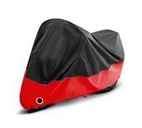 qsms01 Funda para Moto Impermeable Compatible para Vespa Sei Giorni - Portátil, Antioxidante, Protección UV, Antipolvo, Accesorio para Almacenamiento Exterior,E/Blackred