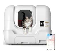 QSMYUYE Arenero Gatos Autolimpiable de 68L, Arenero Automático con Relleno de Arena, Sellado y Auto-Cambio de Bolsa, Triple Seguridad (Radar/Peso/TOF), Control App, Anti-Olores, XXL para Varios Gatos