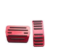 Qsnfda Cubierta Pedal Coche Cubiertas De Pedal Aleación Aluminio para Chery para Jetour para X70 X90 para Plus X95 para Dashing 2018-2025 AT MT Sin Taladro Fundas Pedales Coche(Red AT 2pcs)