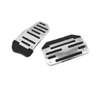 Qsnfda Cubierta Pedal Coche Cubiertas De Pedal Aluminio Antideslizantes Universales para Automóviles AT MT Juego Acelerador Embrague Freno 3 Colores Fundas Pedales Coche(Automatic Silver Set)