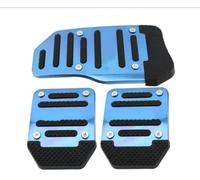 Qsnfda Cubierta Pedal Coche Cubiertas De Pedal Aluminio Antideslizantes Universales para Automóviles AT MT Juego Acelerador Embrague Freno 3 Colores Fundas Pedales Coche(Manual Blue Set)