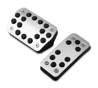 Qsnfda Cubierta Pedal Coche Cubiertas De Pedal Embrague Freno Aleación Aluminio para Focus para MK2 para MK3 para MK4 2005-2019 AT MT Antideslizantes Sin Taladro Fundas Pedales Coche(Red ST 2Pcs AT)