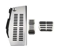 Qsnfda Cubierta Pedal Coche Cubiertas Pedal Coche Acero Inoxidable para Polo para Golf 4 para Bora para Beetle para A3 para Fabia, AT/MT con Opciones Apoyo Fundas Pedales Coche(AT A with Rest Pedal)