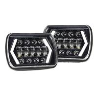 Qsnfda Faro Principal Para Cherokee Faros Delanteros LED Rectangulares Y Cuadrados De 5 X 7 Pulgadas Y 55W Con Luces De Giro DRL Simples Faros Principales(2X B headlight)