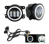 Qsnfda Faro Principal Para Chrysler PT Para Cruiser 300 2005-2010 Faros Antiniebla LED Halo De 4 Pulgadas Para Parachoques Delantero Faros Principales(With extra Wire)