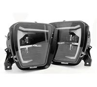 Qsnfda Faro Principal Para Dodge Para Ram 1500 Conjunto De Luces Antiniebla LED Para Camioneta Para Parachoques Camioneta Luces Antiniebla De Conducción Faros Principales(Black Style A)