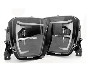 Qsnfda Faro Principal Para Dodge Para Ram 1500 Conjunto De Luces Antiniebla LED Para Camioneta Para Parachoques Camioneta Luces Antiniebla De Conducción Faros Principales(Black Style A)